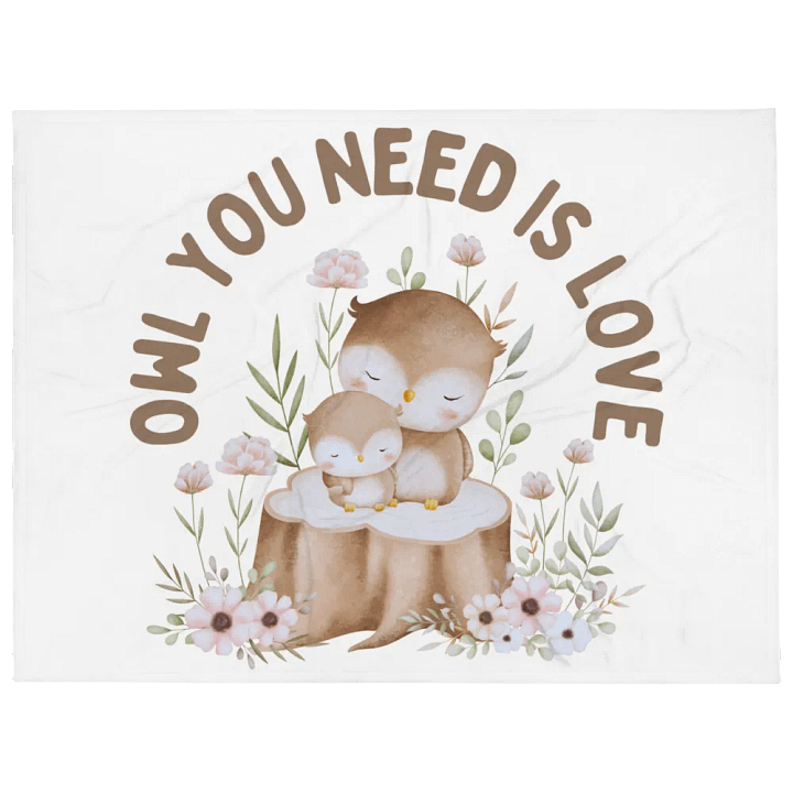 Whimsical Owl Love Throw Blanket product image (1)