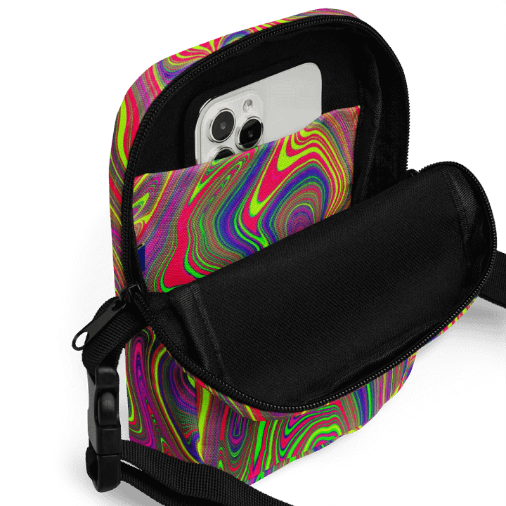 Utility Crossbody Bag - Colorful Liquid Swirls product image (2)