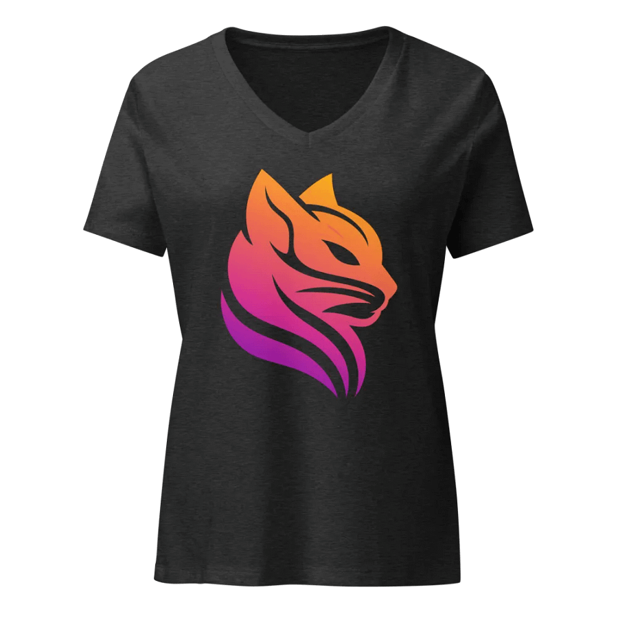 BoldCat Logo - Women's Relaxed V-Neck T-Shirt product image (2)