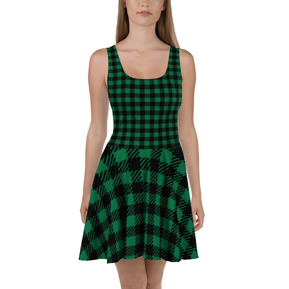Green Plaid Passion Skater Dress product image (2)