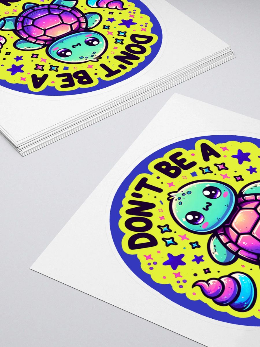 Sparkling Turtle Kiss Cut Sticker product image (16)