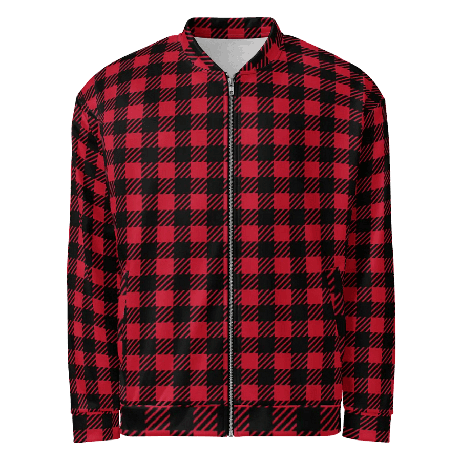 Customizable Checkered Charm Bomber Jacket product image (2)