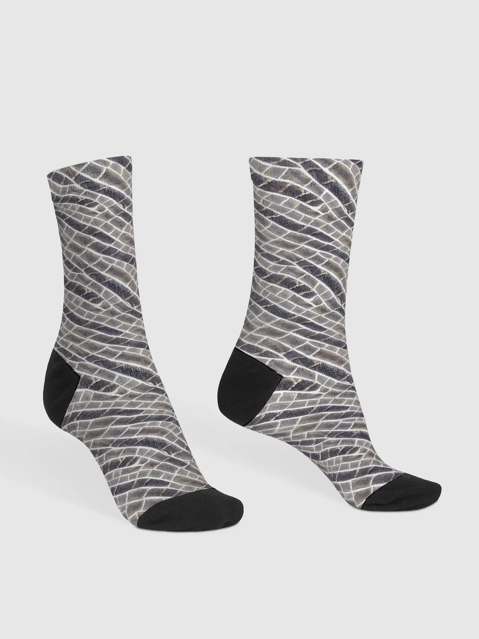 Grey Snake Skin Socks product image (3)