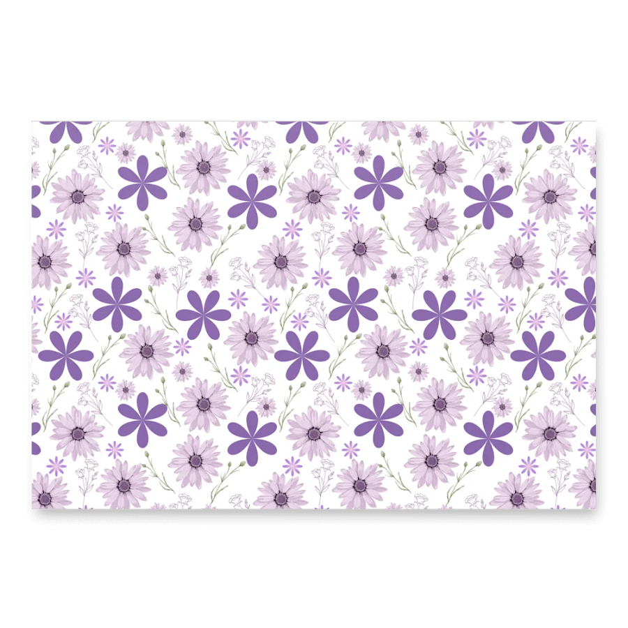 Purple Floral Fantasy Wrapping Paper Set product image (4)