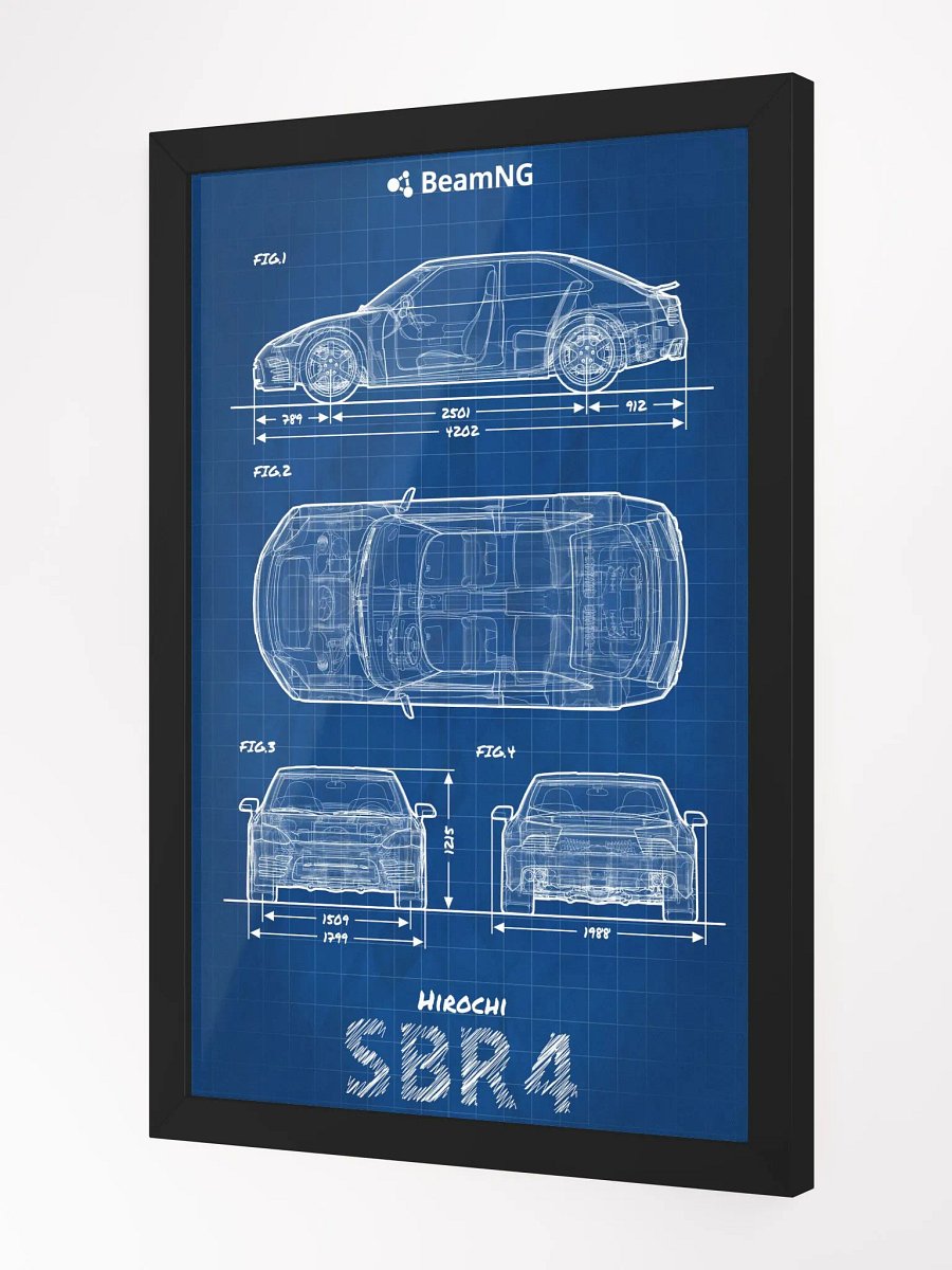 Framed Poster: Hirochi SBR4 Blueprint product image (3)