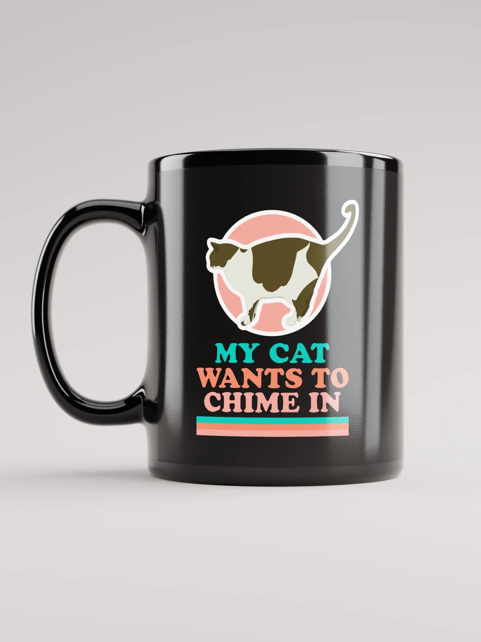 Cat Chime - Black Mug product image (12)