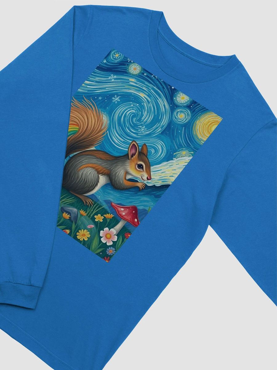 Starry Night Squirrel Long Sleeve Tee product image (3)