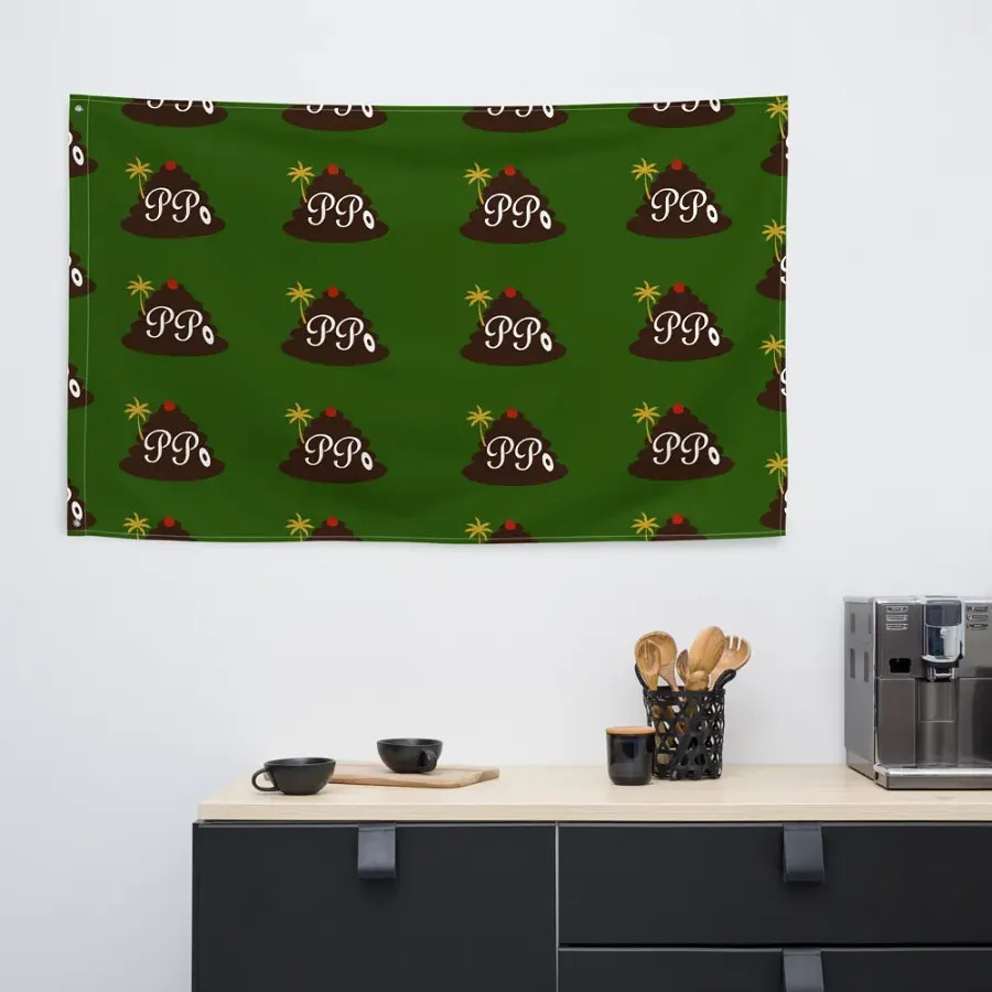 Poop Pees Classic Logo Flag product image (6)