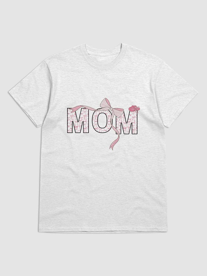 Coquette Pink Bow Mom Tee product image (1)