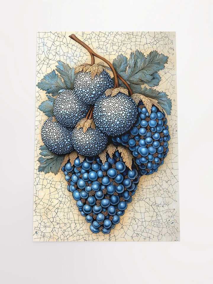 Forest Jewels: Mystical Poster of Enchanted Blue Berries product image (1)