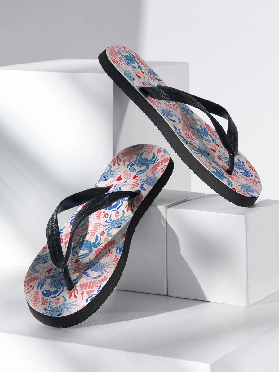 Mosaic Crab Beach Flip Flops product image (2)