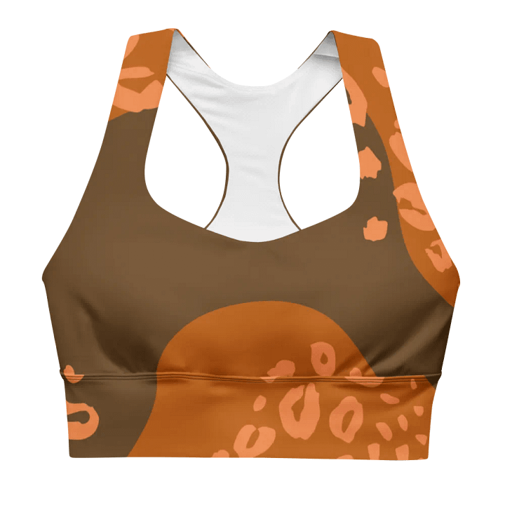 Orange Splotch All-Over Sports Bra product image (1)