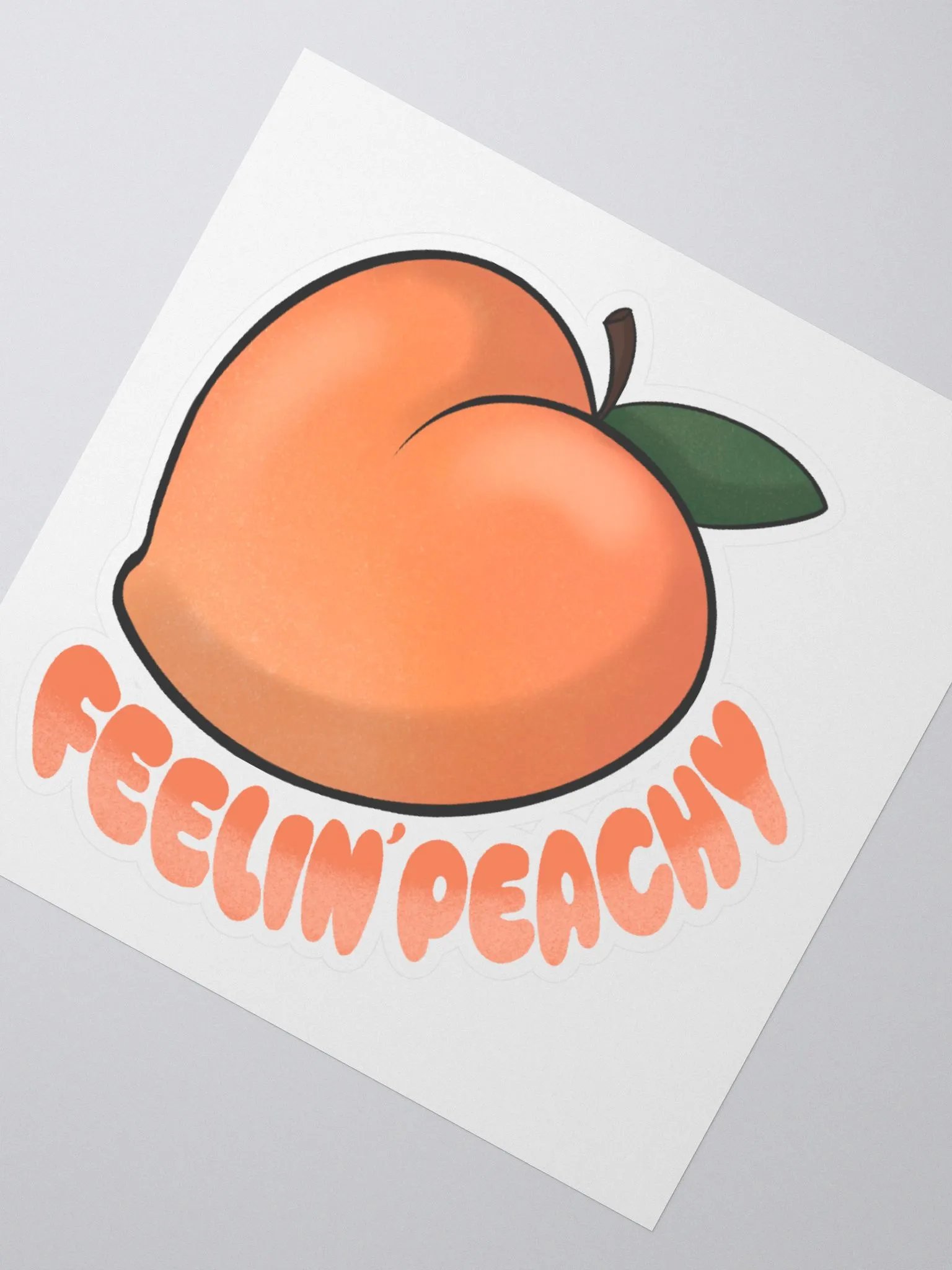 Feelin' Peachy Kiss Cut Sticker product image (2)