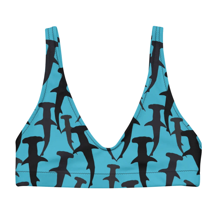 Hammerhead Sharks - Clear Ocean - Recycled Polyester - Padded Bikini Top product image (1)