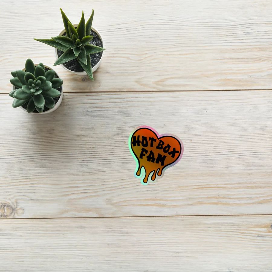 HOT BOX FAM SOLID ORANGE LOGO STICKER product image (10)