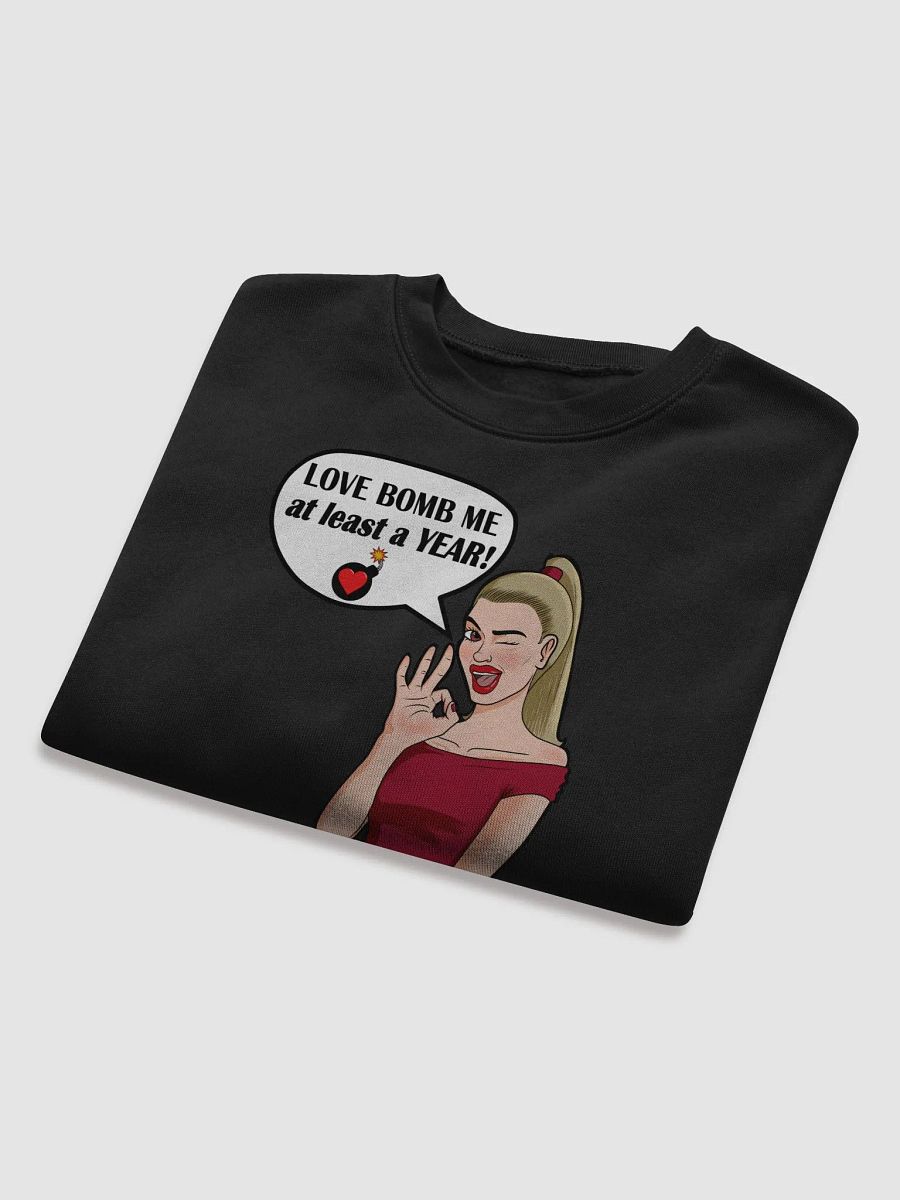 Love Bomb Me - CROP sweatshirt, raw hem product image (9)