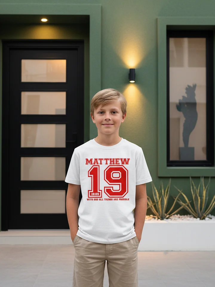 Christian Kids Shirts Matthew 19:26 product image (1)