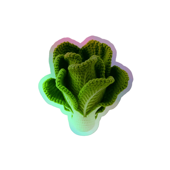 CozyAvocado Kiss-Cut Holographic Sticker Sheet Lettuce #2 product image (2)