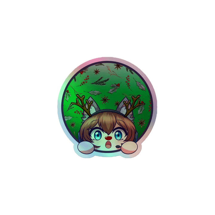 Rudolph Cat Sticker product image (1)