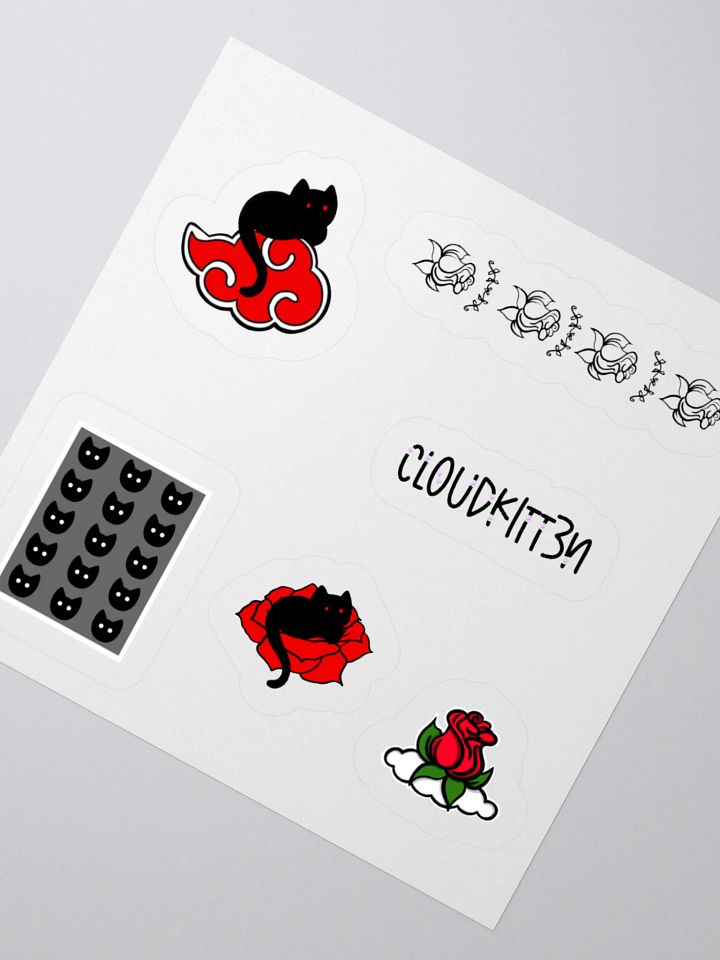 Kitten & Rose Sticker Sheet product image (2)