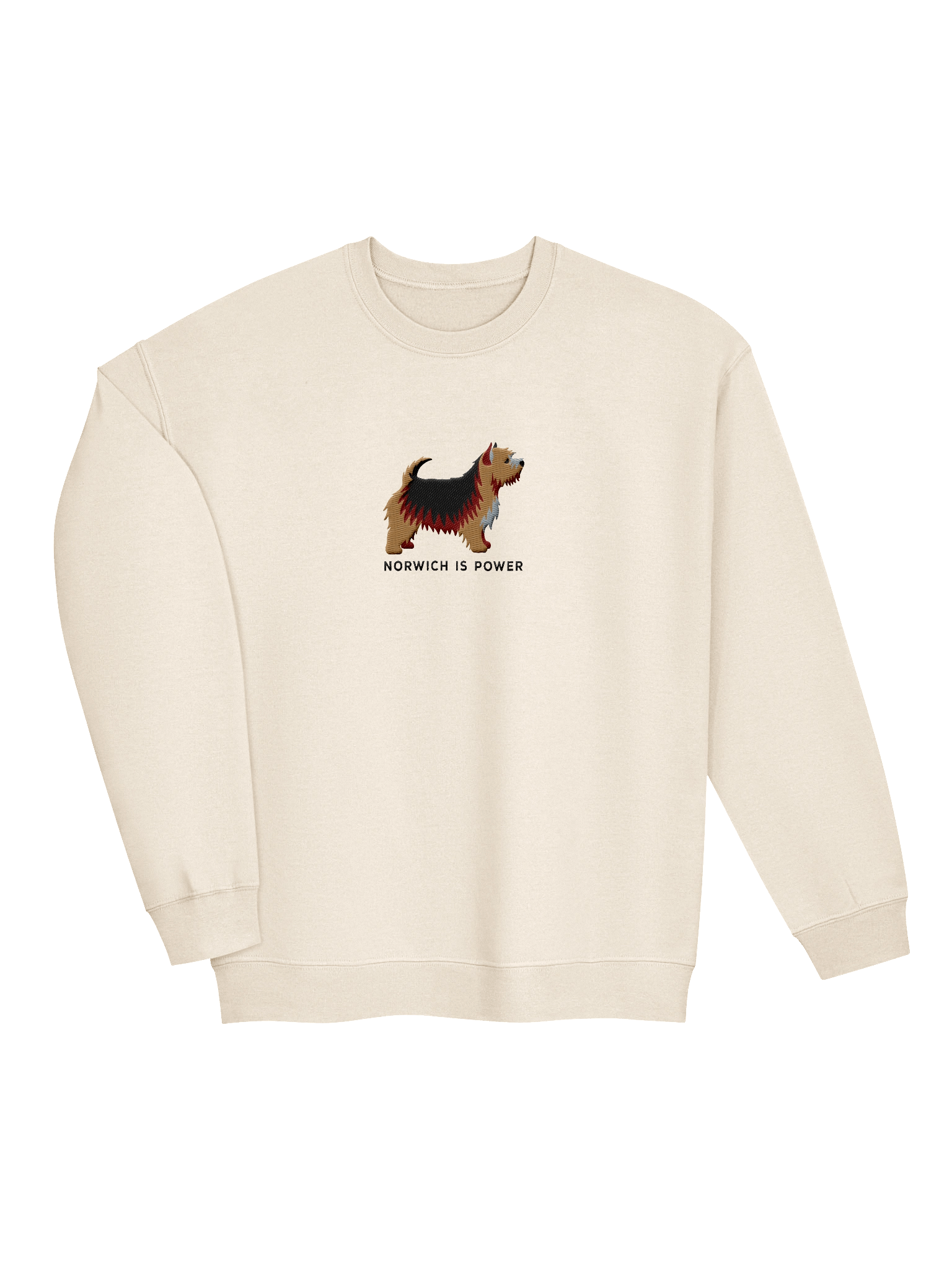 Norwich Is Power Sweatshirt (Embroidered) of a Norwich Terrier(Black & Tan) product image (23)