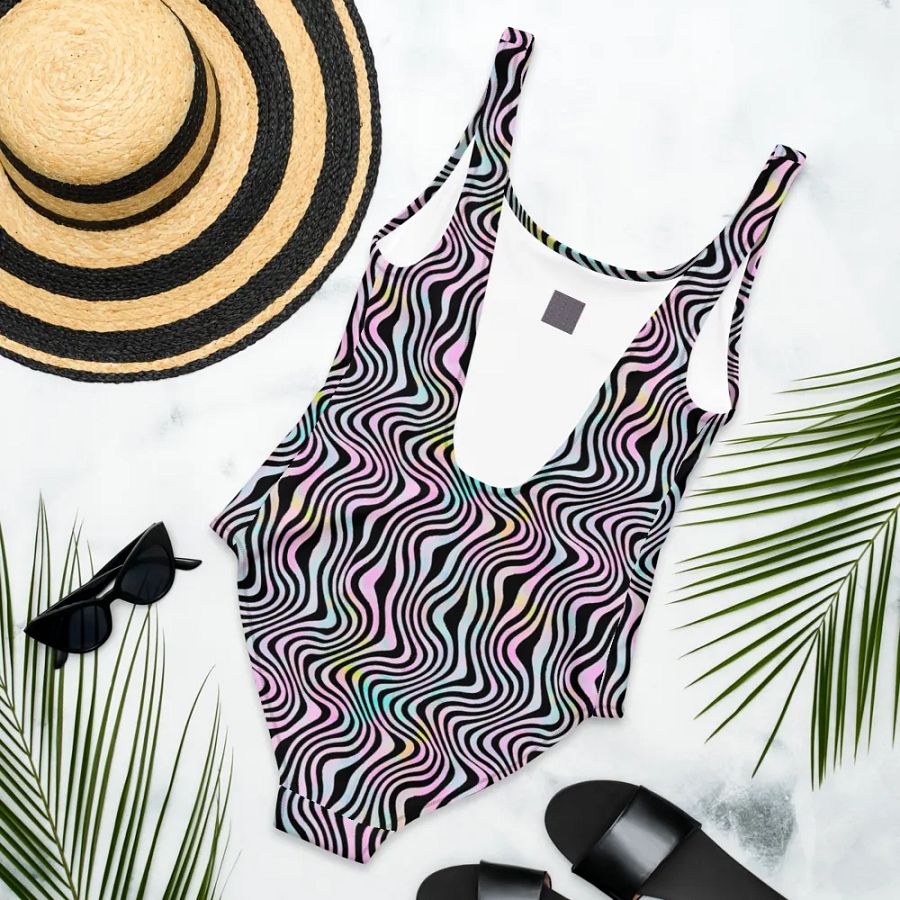 Full swimming costume ladies spiral design product image (6)