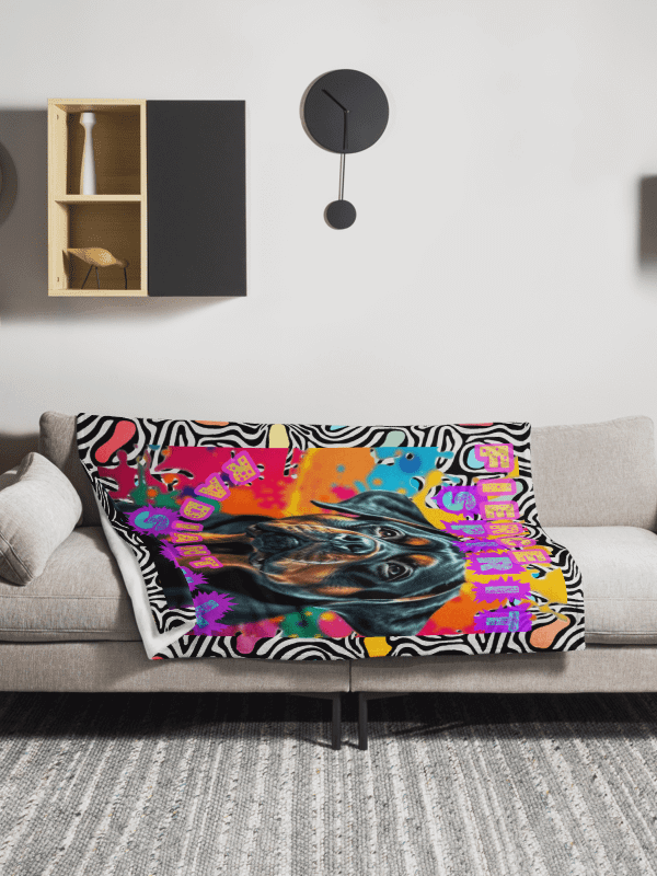 THROW BLANKET - ROTTWEILER - FIERCE SPIRIT, RADIANT SOUL product image (2)