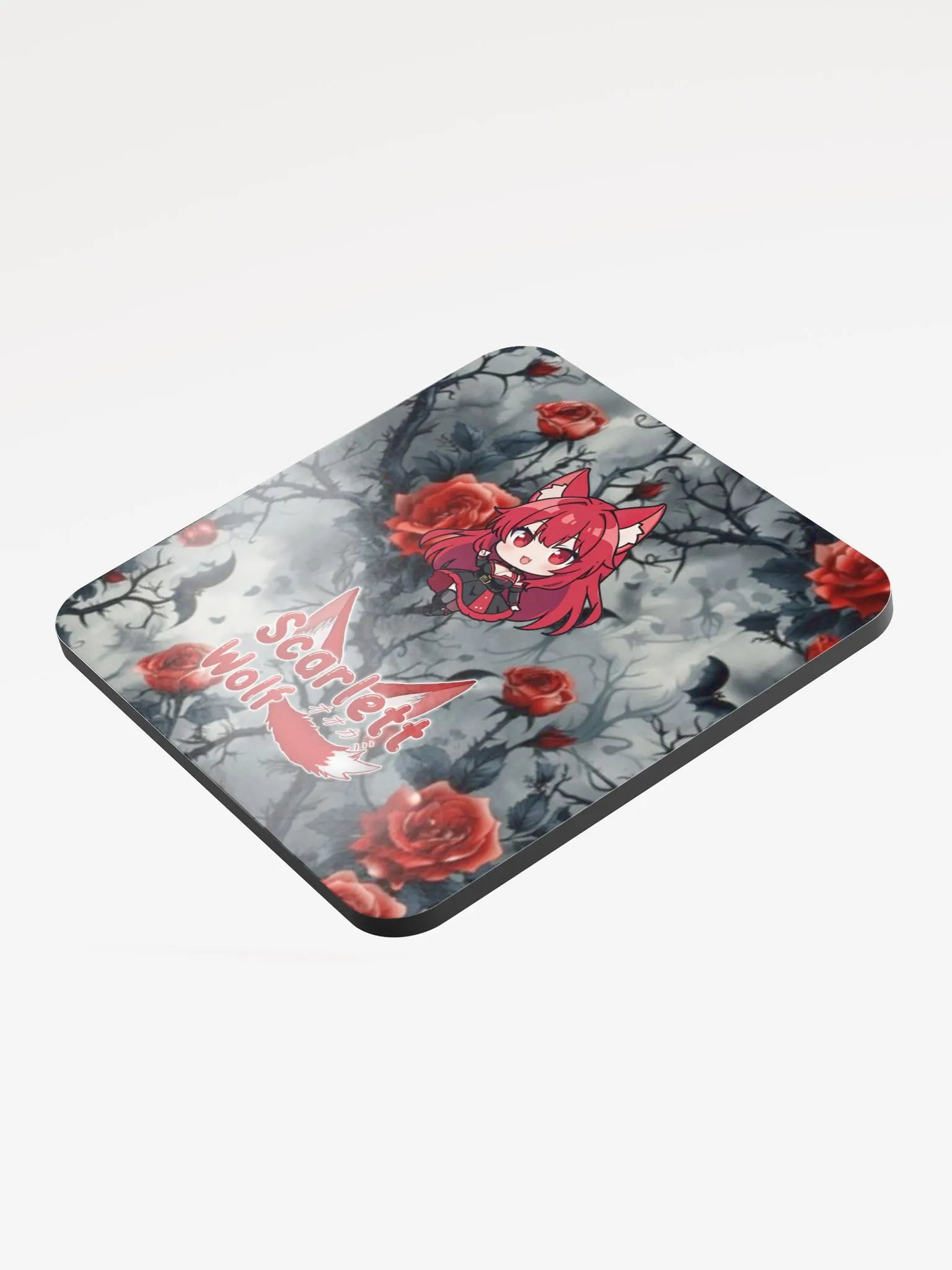 Chibi Scarlett Wolf coaster product image (1)