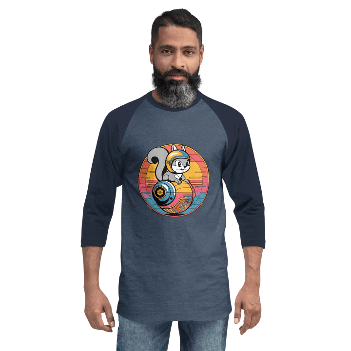 Futuristic Squirrel Helmet Raglan Tee product image (2)