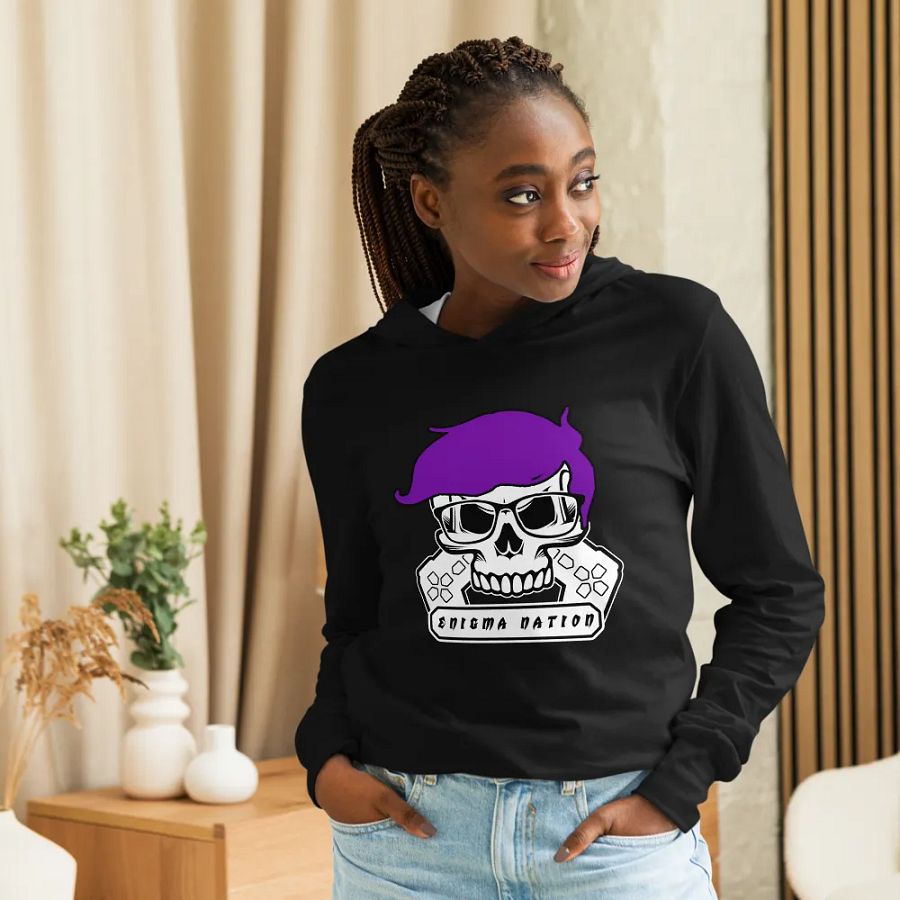 Enigma Nation Bella+Canvas Unisex Hooded Long Sleeve Tee product image (7)