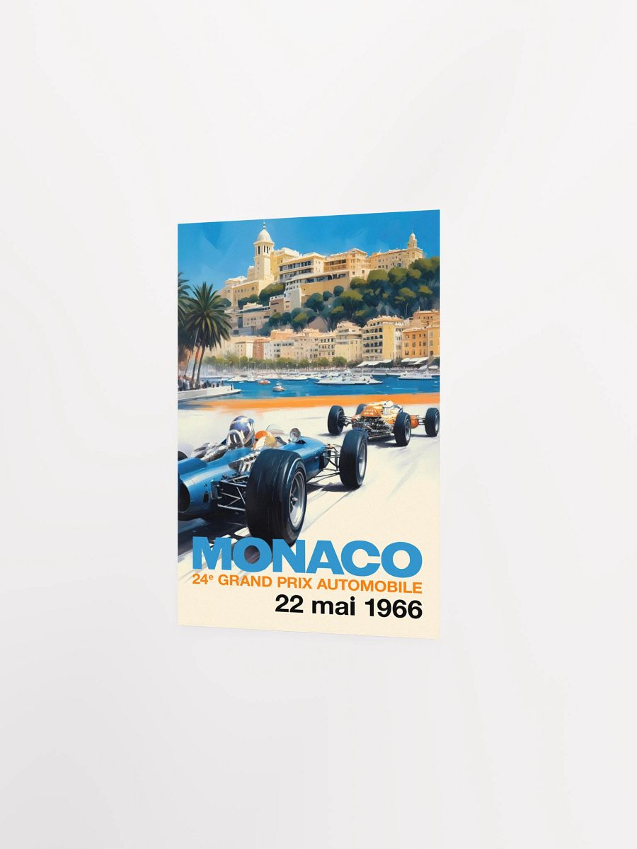 Monaco Grand Prix 1966 Poster — Vintage F1 Racing Wall Art, Retro Motorsport Print product image (7)