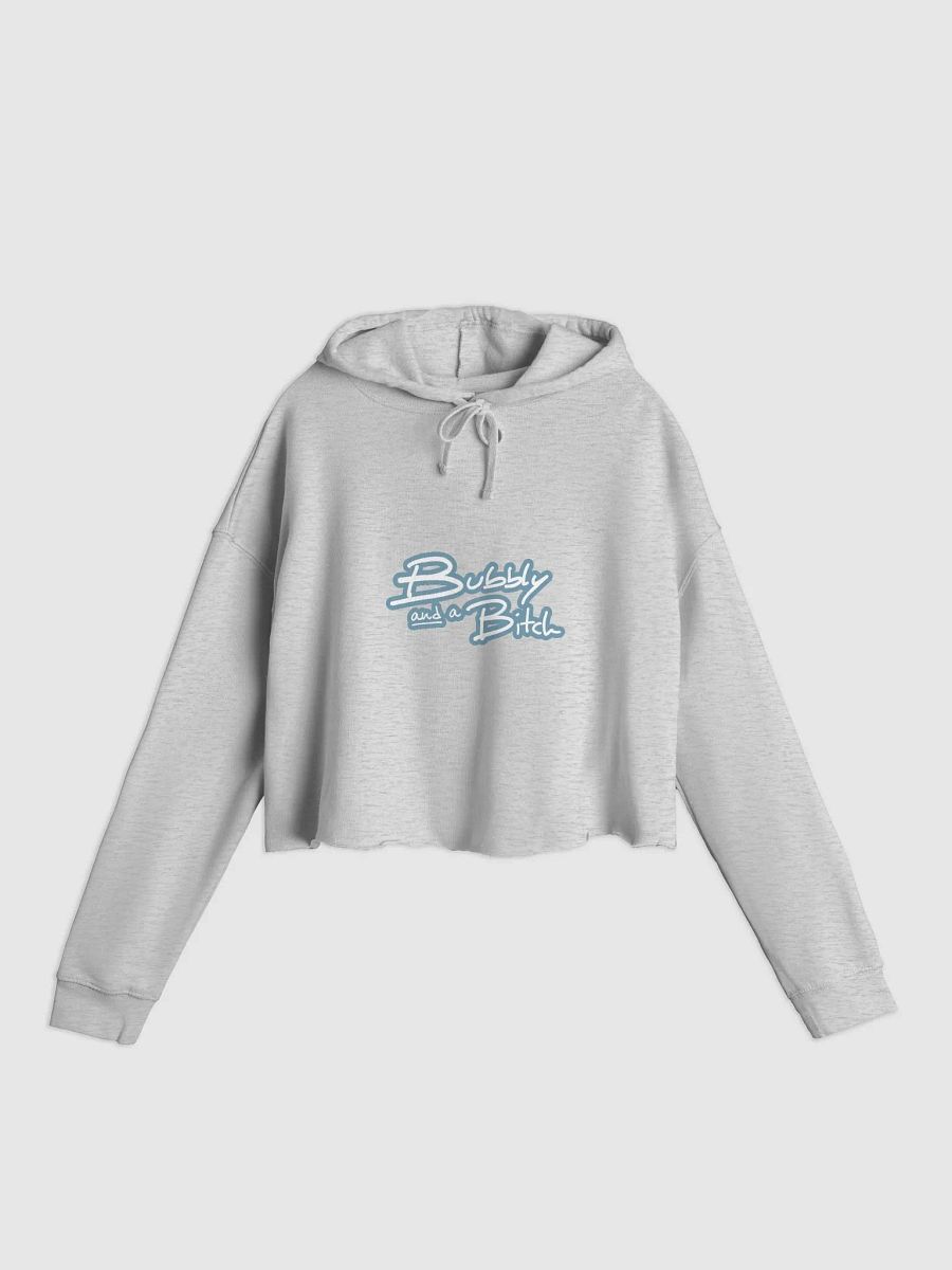 Bubbly and a B*tch (lined design, #709AAF) lightweight cropped hoodie product image (7)
