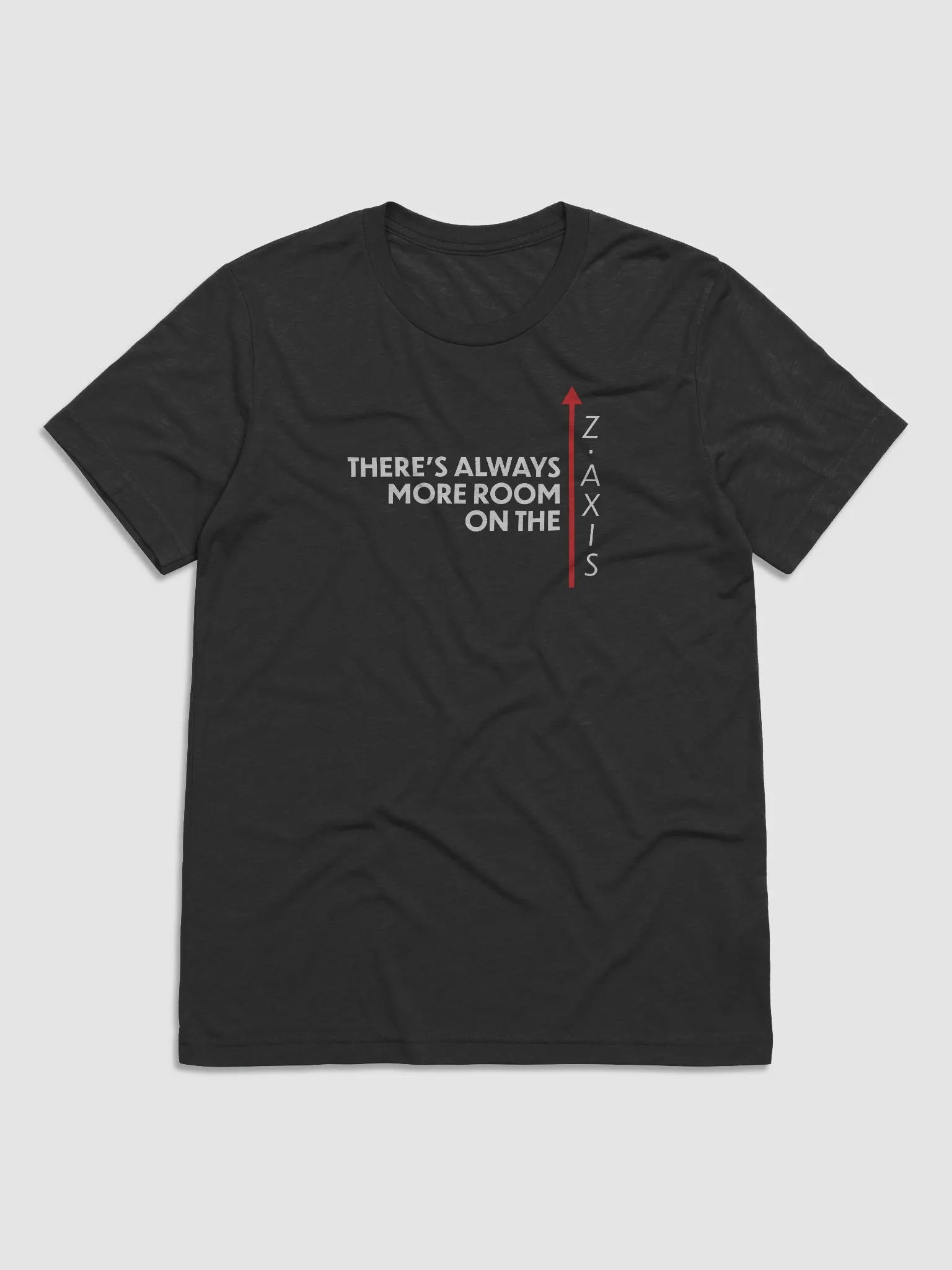 More room on the Z-Axis (Black) (Tri-blend Tee) product image (1)