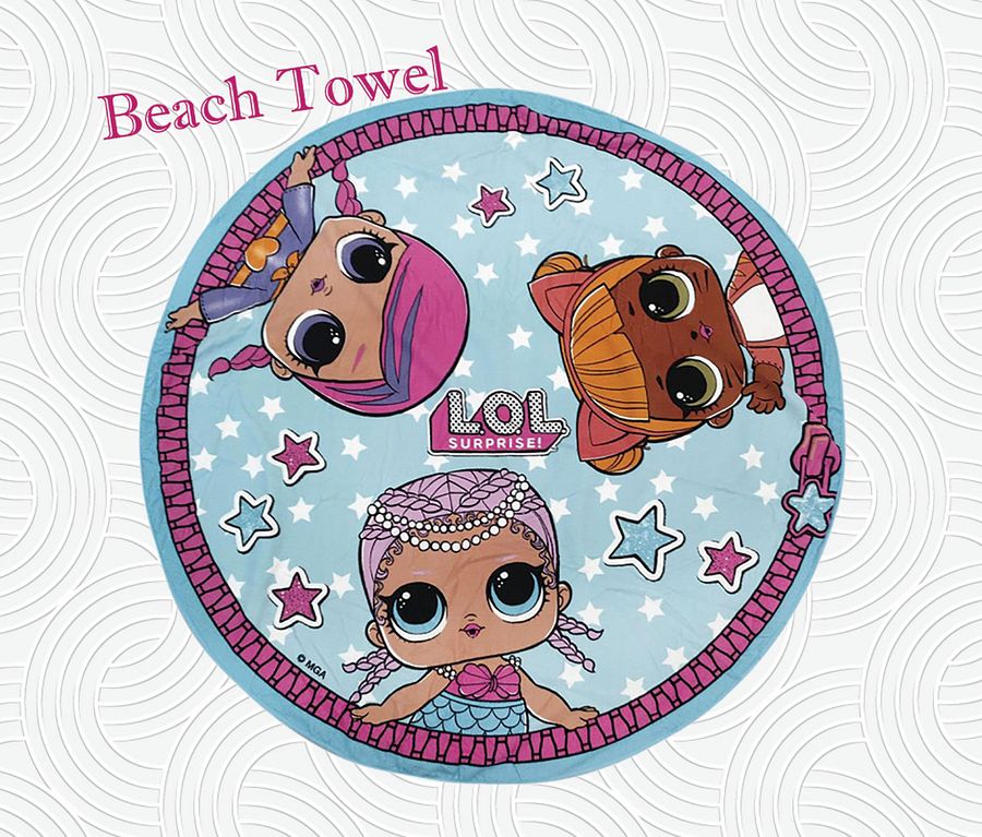 Girls Round Beach Towel, Soft Kids Swim Towel, Summer Pool & Picnic Blanket, Cute Toddler Beach Accessory and Gift, Fun Outdoor Play Mat product image (6)