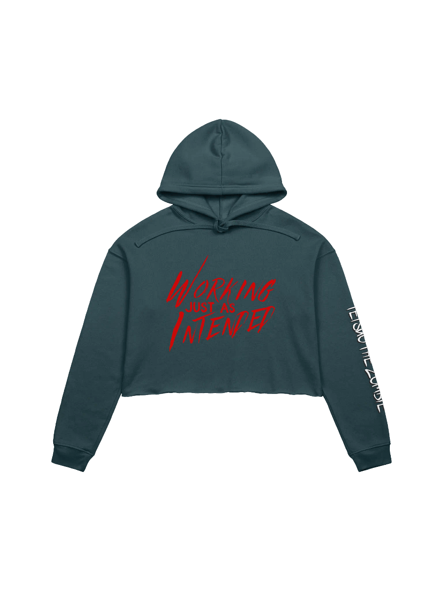 Working Just As Intended Bella+Canvas Fleece Crop Hoodie product image (1)
