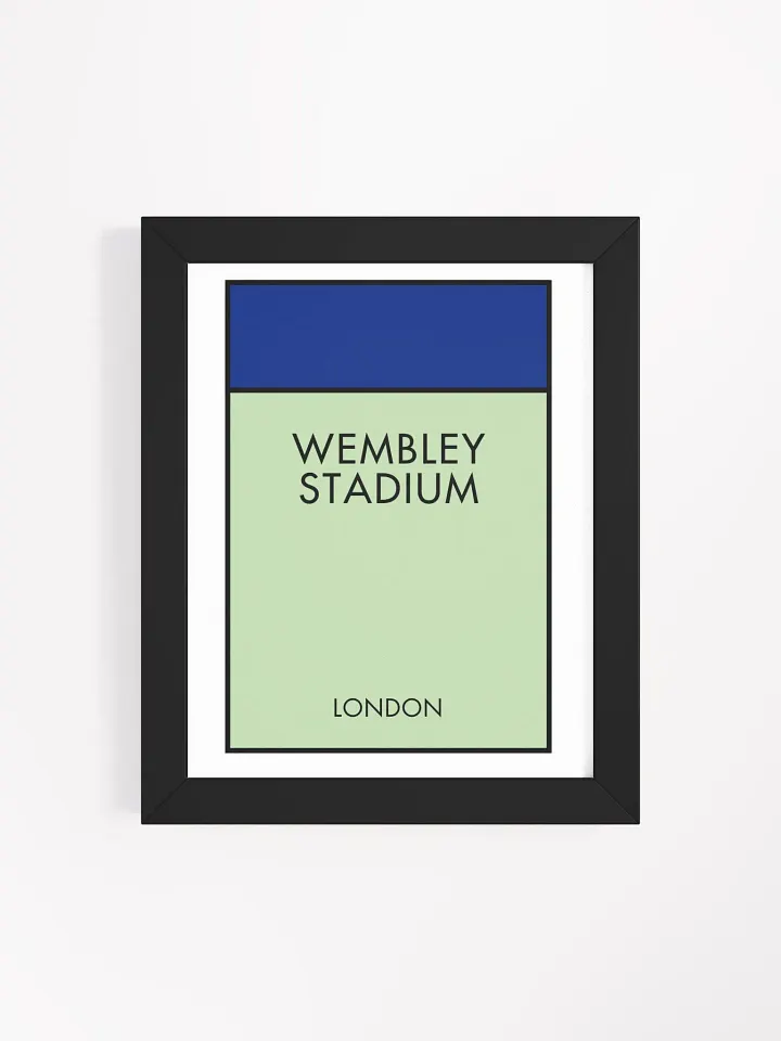 Wembley Stadium London Monopoly Title Art Framed Print product image (1)