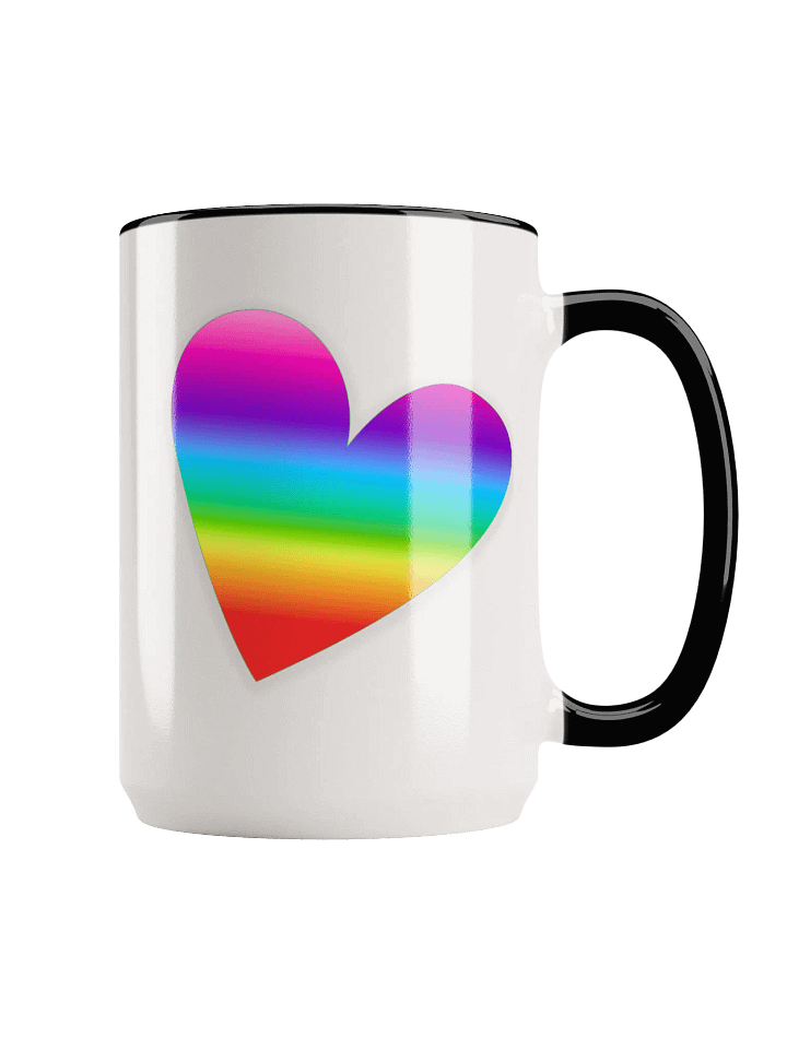 Rainbow Heart Ceramic Mug with Color Inside product image (1)