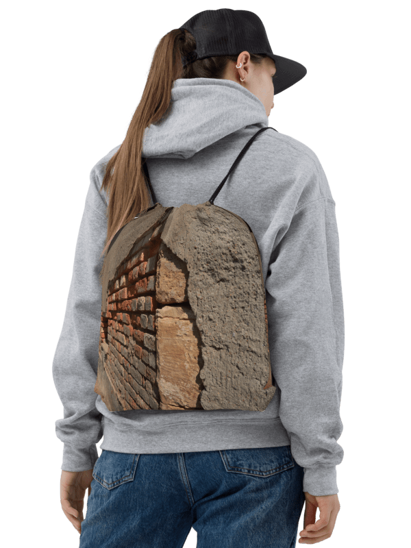 Rucksackbeutel mit Kordelzug - Beschädigte Steinwand product image (2)