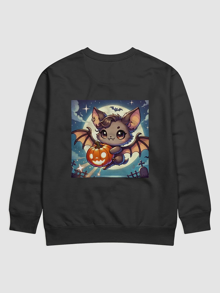 Chibi Bat with Pumpkin Long Sleeve Shirt – Festive Night Fun product image (2)