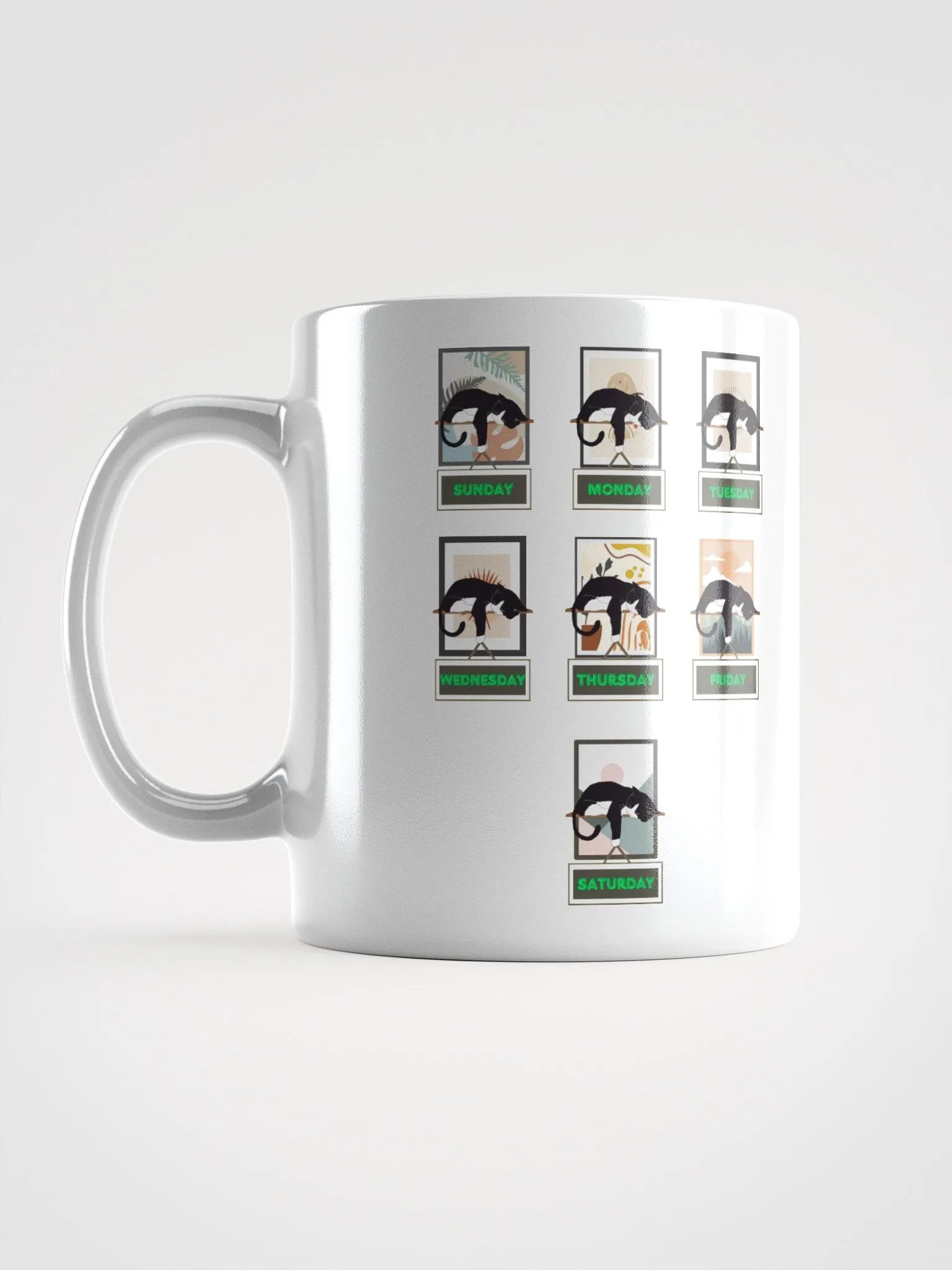 Cats Days of The Week White Mug product image (18)