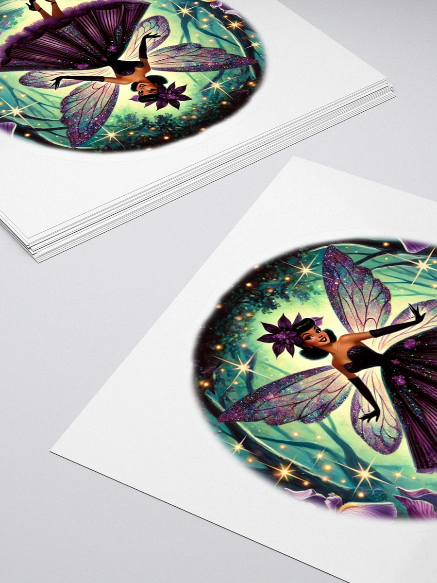 Enchanted Purple Iris Fairy Kiss Cut Stickers product image (4)