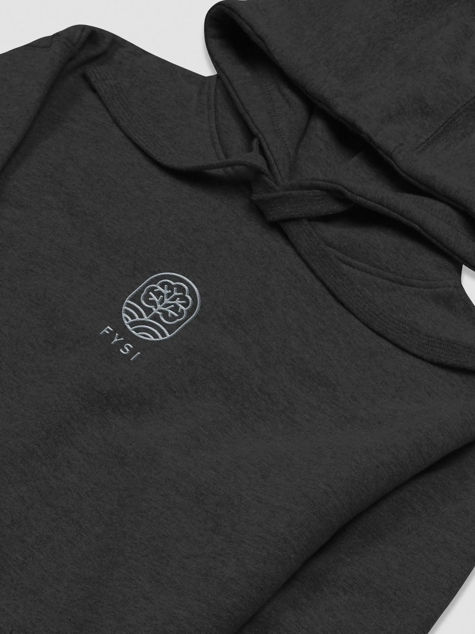 Organic Cotton Fleece hoodie with embroidery tree logo product image (2)