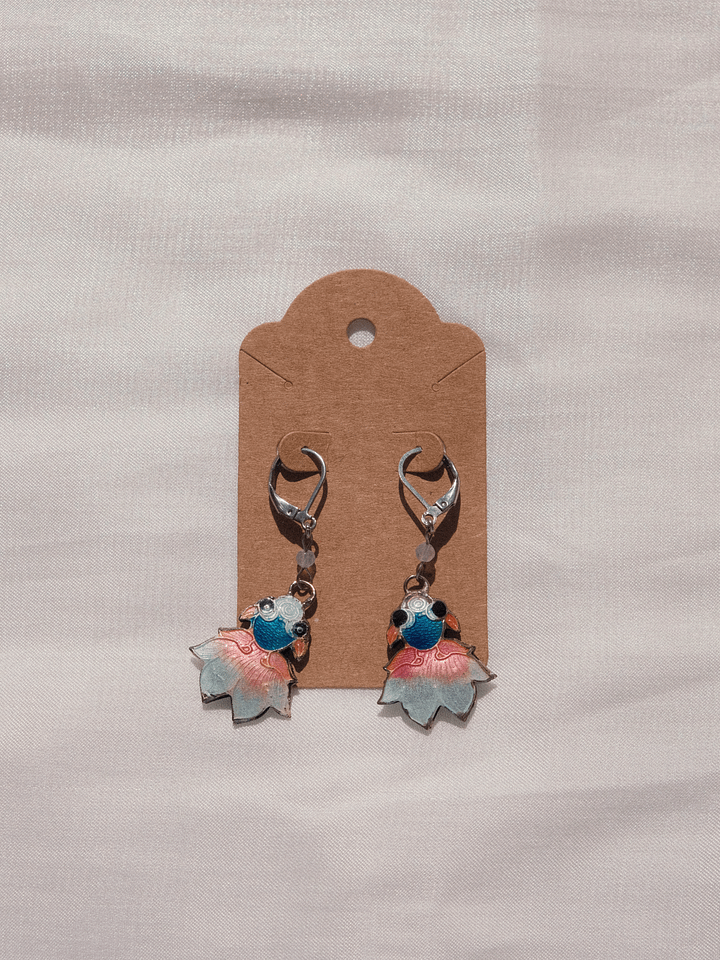 Silver flow - Blue lace agate earrings 🐟 product image (2)