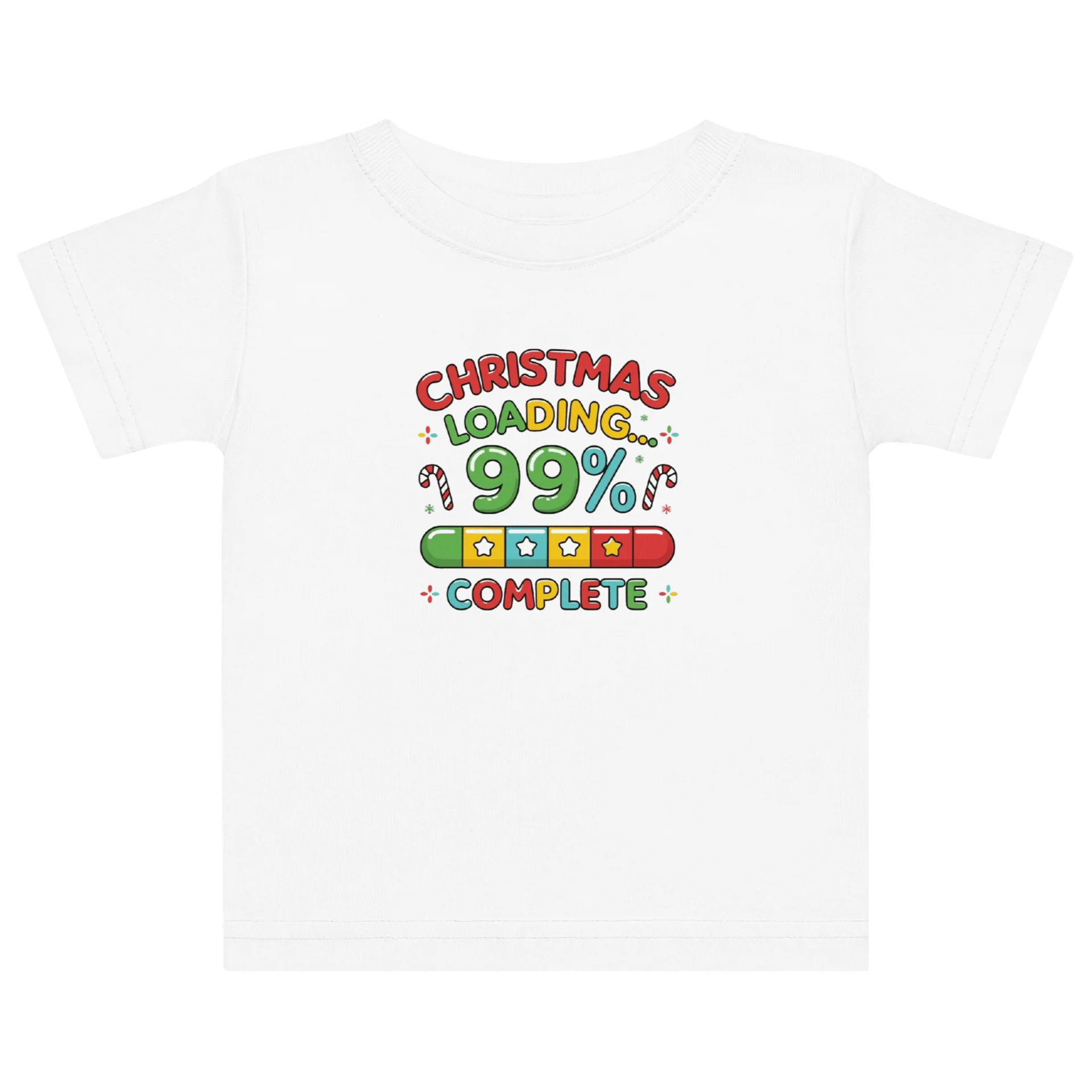 Christmas loading 99% complete Baby Jersey T-Shirt product image (1)
