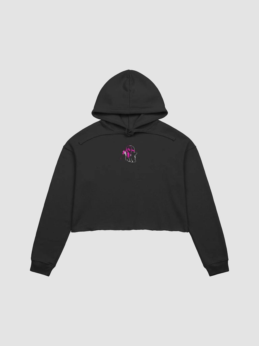 Pink Scream Gh0stie Crop Hoodie- Black product image (1)