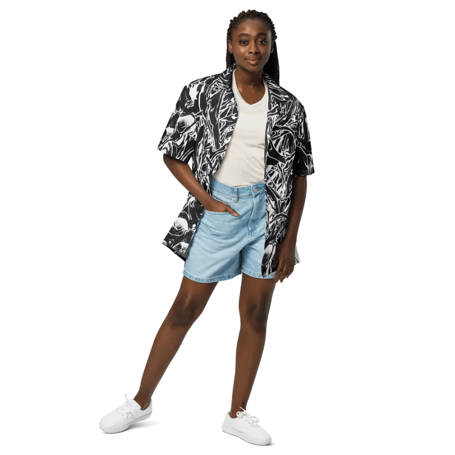 Gothic Tribal Fusion Hawaiian Shirt product image (3)