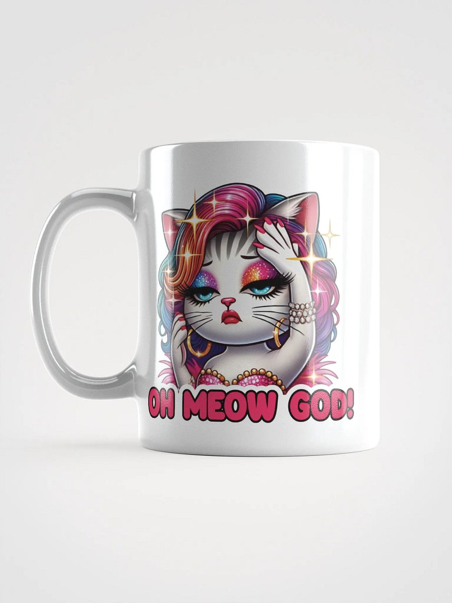 Oh Meow God! White Glossy Mug product image (16)