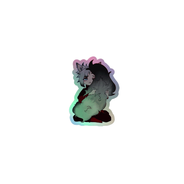 Shy and Fluffy Holographic Sticker Sheet product image (1)