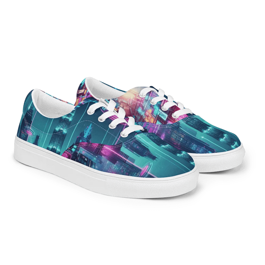 Neon City Lace-Up Canvas Shoes | AI Design product image (4)