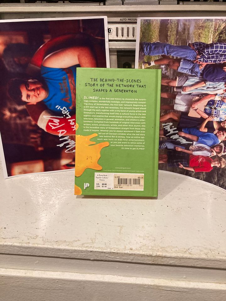 SLIMED A NICKELODEON HISTORY BOOK SIGNED BY AUTHOR & DONKEYLIPS (1OF1) OUT OF PRINT + SIGNED PHOTOS product image (2)